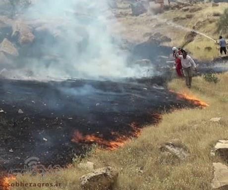 مهار سه مورد آتش‌سوزی اخیر در بهمئی/۳۰ هکتار از منابع طبیعی شهرستان آسیب دید