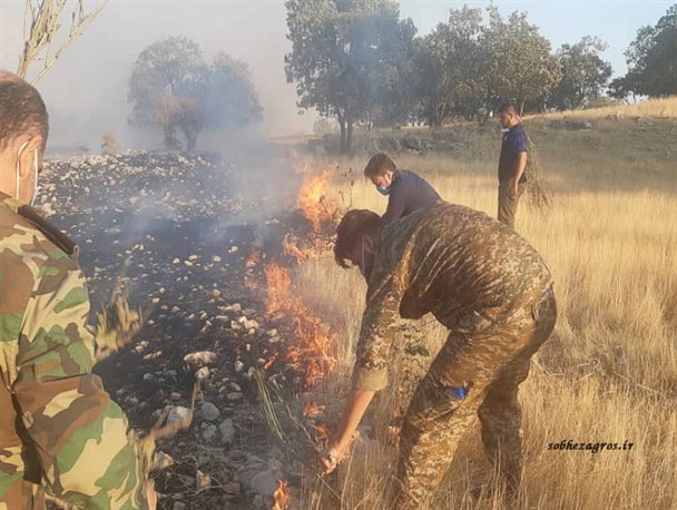 مهار آتش‌سوزی “کوه پهن” گچساران پس از نابودی ۱۵۰هکتار جنگل+تصاویر و فیلم