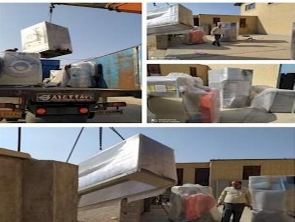 اولین محموله تجهیزات بیمارستانی وارد لیکک شد+تصاویر