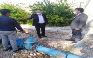 مشکل چندین روزه آب شرب شهر لنده حل شد+تصاویر