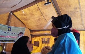 انجام۱۵۰تست رپید در ورودی شهر لنده+عکس