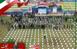 تصاویر هوایی از سفر سرلشکر سلامی به شهر سی سخت