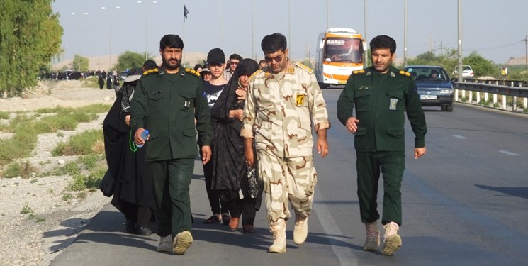 آیین پیاده روی جاماندگان اربعین حسینی در گچساران برگزار شد+تصاویر