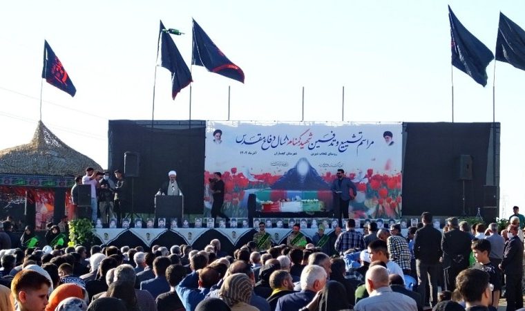 غوغای گچسارانی‌ها در تشییع و تدفین شهید گمنام+ تصاویر و فیلم