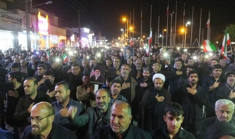 چهارمین شب تجمع ضد آمریکایی_اسرائیلی در گچساران+ تصاویر