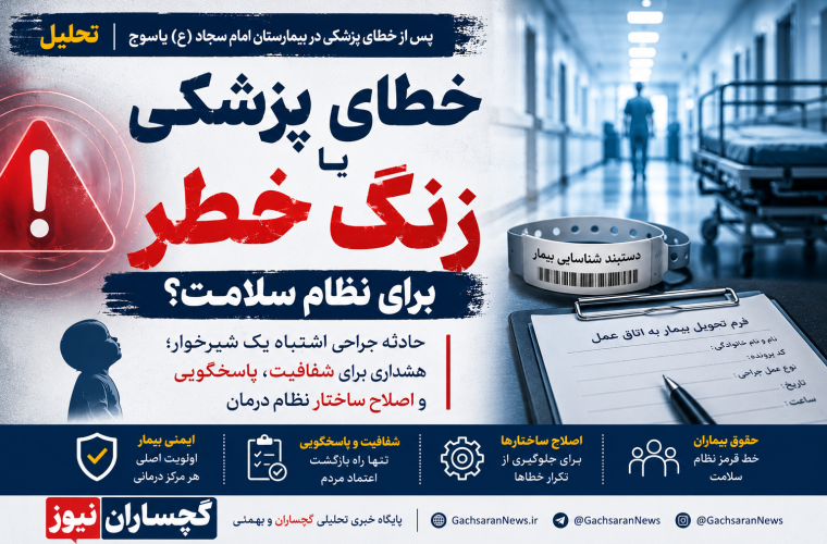 پرونده یاسوج؛ زنگ خطر جدی برای ایمنی بیمار در نظام سلامت ایران پرونده یاسوج؛ زنگ خطر جدی برای ایمنی بیمار در نظام سلامت ایران