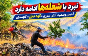 آخرین وضعیت آتشسوزی «کوه دیل» گچساران آخرین وضعیت آتشسوزی «کوه دیل» گچساران