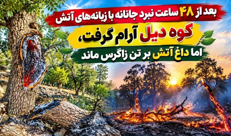 «کوه دیل» آرام گرفت، اما داغ آتش بر تن زاگرس ماند «کوه دیل» آرام گرفت، اما داغ آتش بر تن زاگرس ماند